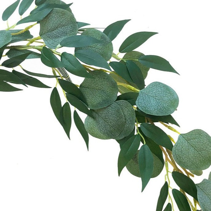 Eucalyptus Garland with Willow Leaves