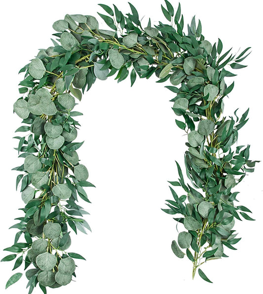 Eucalyptus Garland with Willow Leaves