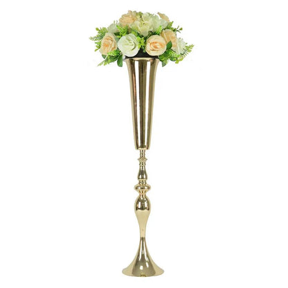 Fluted Gold Vase