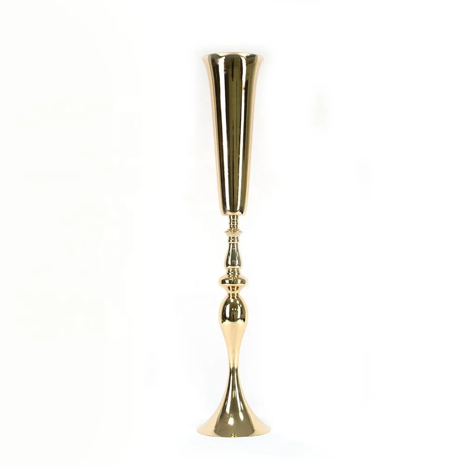 Fluted Gold Vase